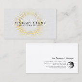 Engineering Imitate Gold Circles Visitenkarte (Vorne/Hinten)