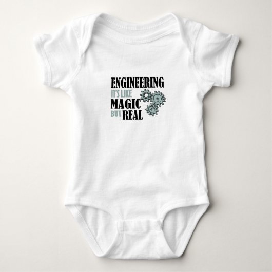 Engineering - It's Like Magic But Real Baby Strampler (Vorderseite)