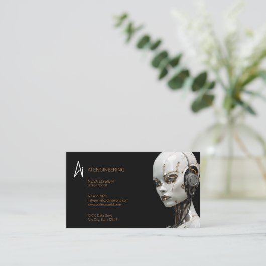Engineering künstlicher Intelligenz Visitenkarte (Stehend Vorderseite)