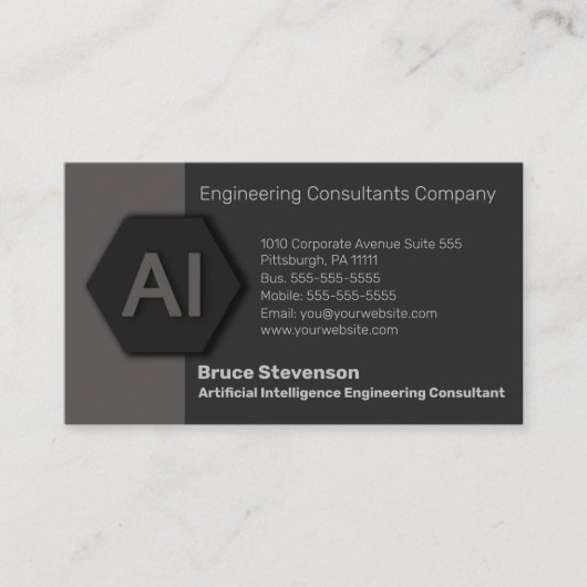 Engineering künstlicher Intelligenz                Visitenkarte (Vorderseite)