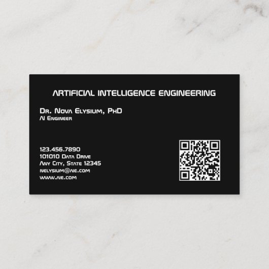 Engineering künstlicher Intelligenz Visitenkarte (Rückseite)