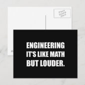 Engineering Like Math But Louder Funny Postkarte (Vorne/Hinten)