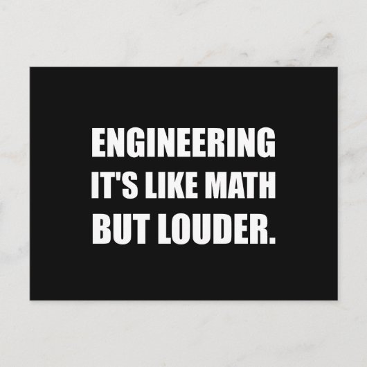 Engineering Like Math But Louder Funny Postkarte (Vorderseite)
