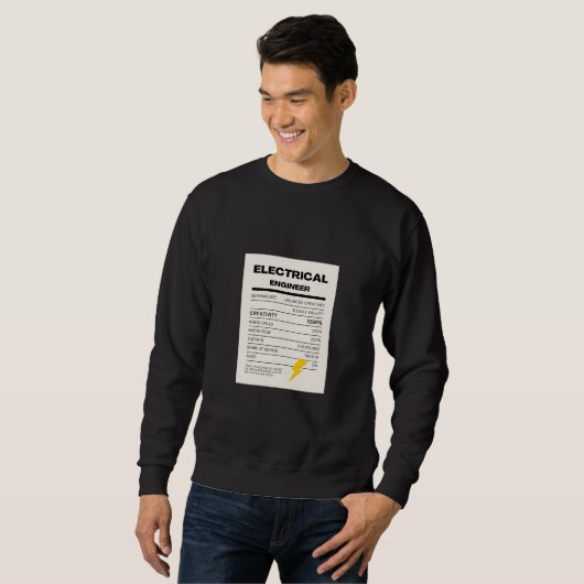 Engineering Nutrition Facts" Sweater: Daily Values Sweatshirt (Vorne ganz)