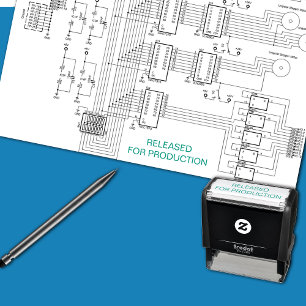 Engineering "RELEASASED FOR PRODUCTION" Zeichn Permastempel