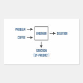 Engineering Sarcasm-Nebenerzeugnis Rechteckiger Aufkleber (Vorderseite)