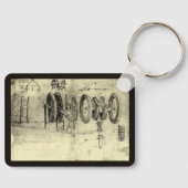 Engineering Sketch of a Wheel by Leonardo da Vinci Schlüsselanhänger (Vorderseite)