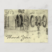 Engineering Sketch of Wheels von Leonardo da Vinci Postkarte (Vorderseite)