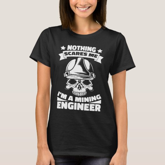 Engineering Skull Civil Aerospace Mining Engineer T-Shirt (Vorderseite)