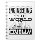 Engineering The World Civilly Cool Zivil Engineer Notizblock (Vorderseite)