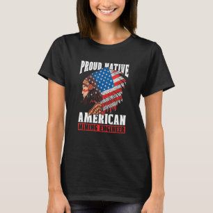 Engineering US Flag Mechanisches Ziviles Bergbauun T-Shirt