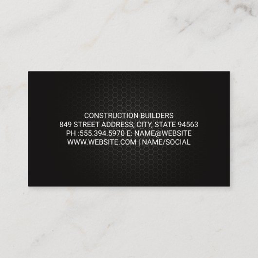 Engineers and Architects | Construction Visitenkarte (Rückseite)