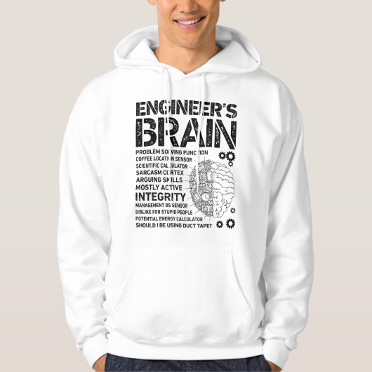 Engineer's Brain Funny Process Engineer Men Engine Hoodie (Vorderseite)