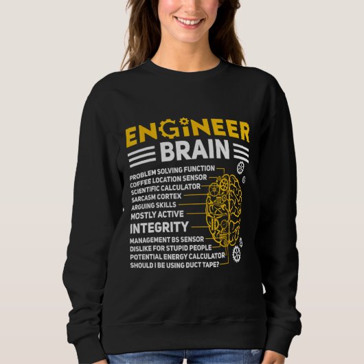 Engineers Brain industrial engineering Computer ci Sweatshirt (Vorderseite)