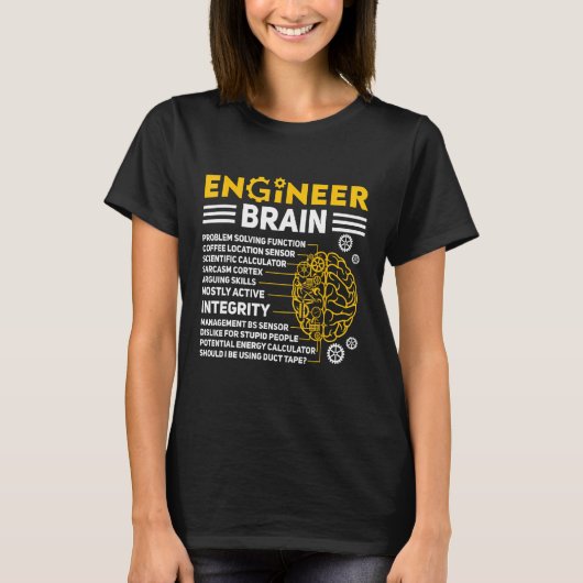 Engineers Brain industrial engineering Computer ci T-Shirt (Vorderseite)