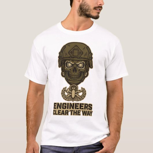 Engineers Clear The Way Skull Helmet Tee (Vorderseite)