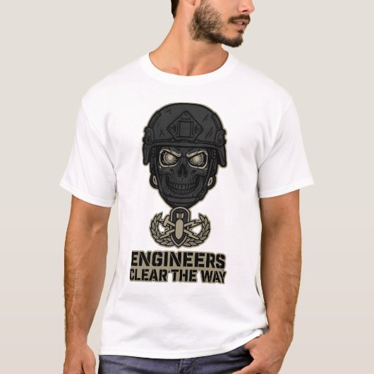 Engineers Clear The Way Skull Helmet Tee (Vorderseite)