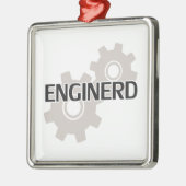 Enginerd Ingenieur-Nerd Silbernes Ornament (Links)