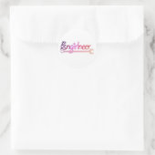 Engirlneers Skicker Runder Aufkleber (Tasche)