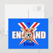 England 1966 Fußballfans Postkarten und Geschenke (Vorne/Hinten)