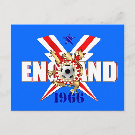 England 1966 Fußballfans Postkarten und Geschenke (Vorderseite)