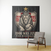 England 1966 Löwen-Fußball Wandteppich (Beispiel)