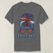 England 2022 Girl Football Weltmeisterschaft Engli T-Shirt (Design vorne)