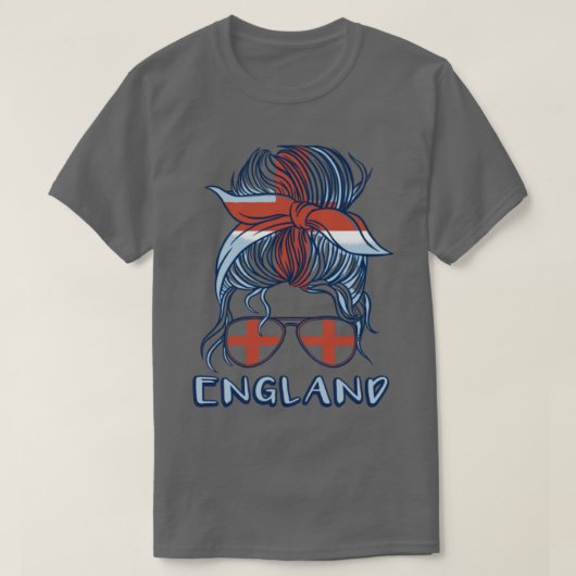 England 2022 Girl Football Weltmeisterschaft Engli T-Shirt (Design vorne)