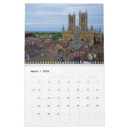 England 2026 - Kalender von Quintessent (Mär 2026)