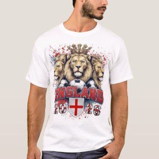 England 2026 Löwe, England Fußball, Fußballfan T-Shirt