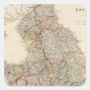 England 3 quadratischer aufkleber