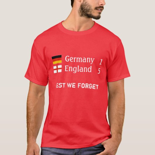 England 5 Deutschland 1 T - Shirt (Vorderseite)