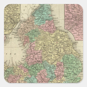 England 6 quadratischer aufkleber