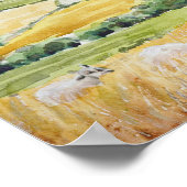 England Aquarellmalerei auf dem Lande Poster (Ecke)