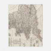 England-Atlas-Karte Fleecedecke (Vorderseite)