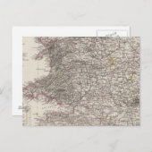 England Atlas Map Postkarte (Vorne/Hinten)