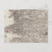 England Atlas Map Postkarte (Vorderseite)