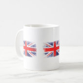 England: Blaue und rote Flagge Kaffeetasse (Vorderseite Links)