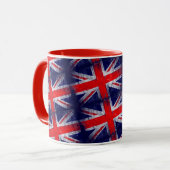 England: Blaue und rote Flagge Tasse (Vorderseite Links)