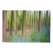 England| Bluebell Eichenwald im Springtime Kissenbezug (Rückseite-Links)