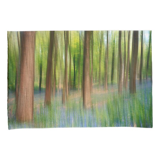 England| Bluebell Eichenwald im Springtime Kissenbezug (Vorderseite-Rechts)