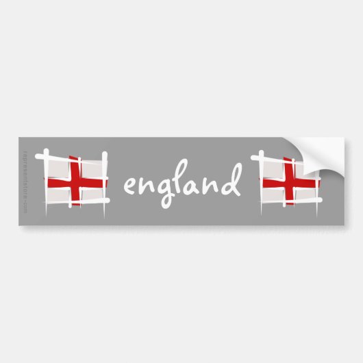 England-Bürsten-Flagge Autoaufkleber (Vorne)