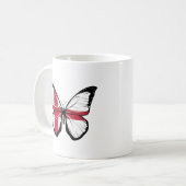 England Butterfly Flag Kaffeetasse (Vorderseite Links)