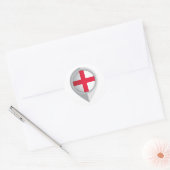 England Button Location Flag Runder Aufkleber (Umschlag)