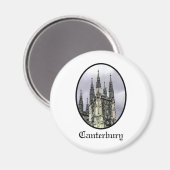 England Canterbury Church Spirals Black Gibney Magnet (Vorderseite/Rückseite)