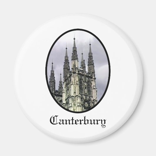 England Canterbury Church Spirals Black Gibney Magnet (Vorne)