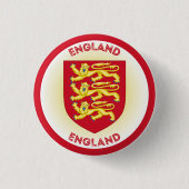 England Coat of Arms Circle Shape Button (Vorderseite)
