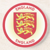 England Coat of Arms Circle Shape Getränkeuntersetzer (Vorne)