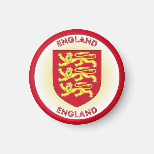 England Coat of Arms Circle Shape Magnet (Vorne)