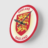 England Coat of Arms Circle Shape Runde Wanduhr (Winkel)